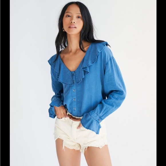 We the Free Amber Ruffle Top - Picture 1 of 9